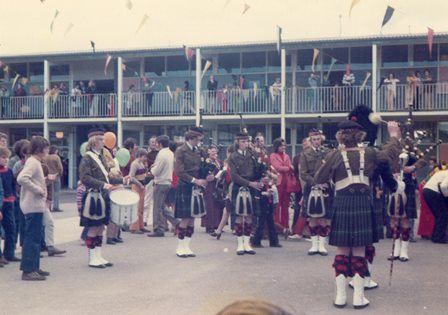 Pipe Band at Preparatory School, 1973